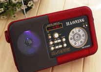 portable radio with usb/sd/tf card and flashlight